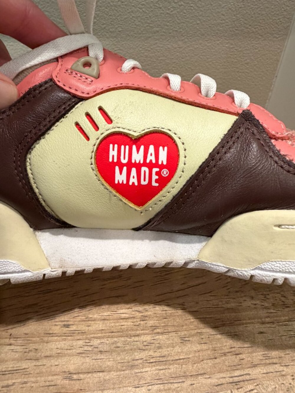 adidas x Human Made Forum Low Sneakers Pink Brown Mens Size 11 - Picture 8 of 9